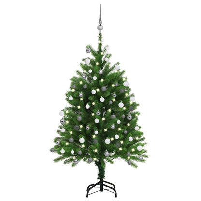 vidaXL Künstlicher Weihnachtsbaum mit Beleuchtung & Kugeln 120 cm Grün