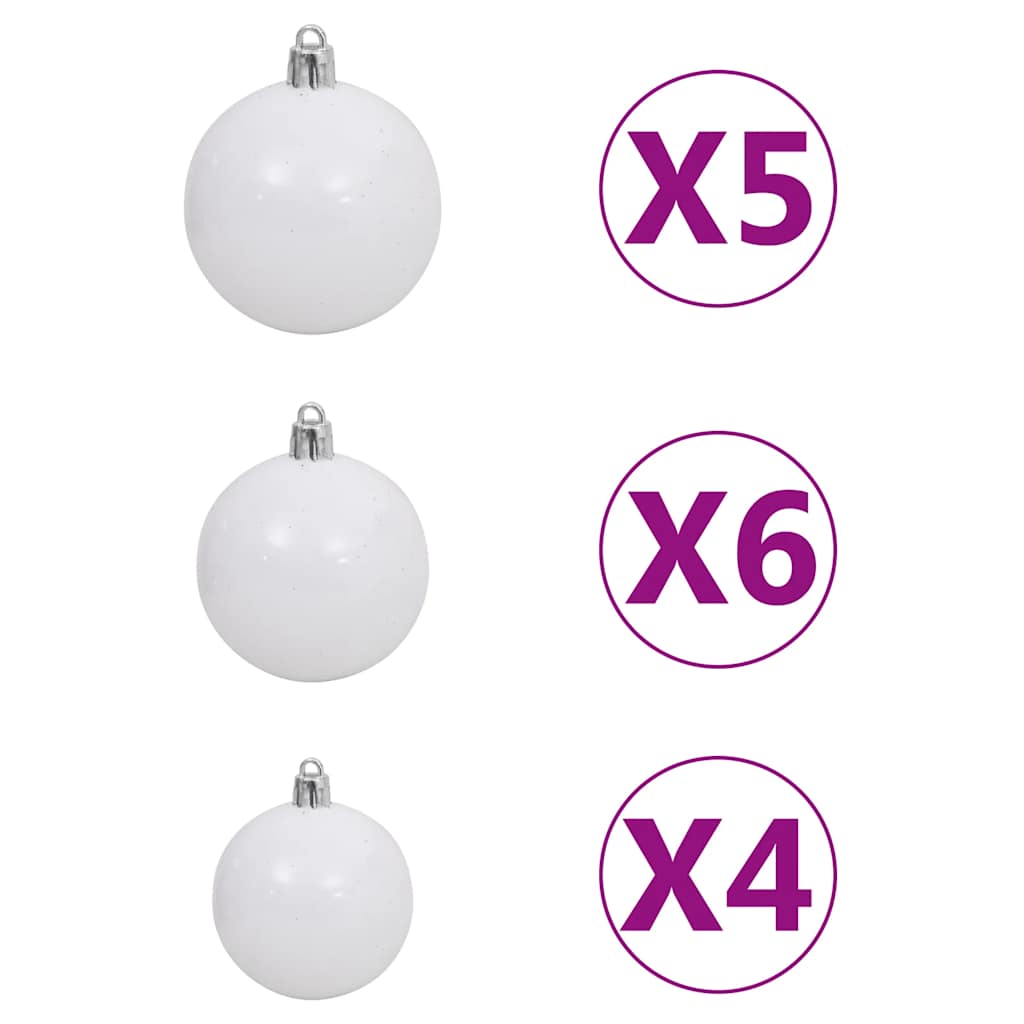 vidaXL Künstlicher Weihnachtsbaum mit Beleuchtung & Kugeln 120 cm Grün