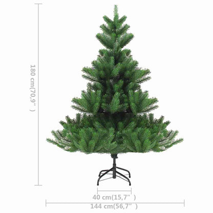 vidaXL Künstlicher Weihnachtsbaum Nordmann LED & Kugeln Grün 180 cm