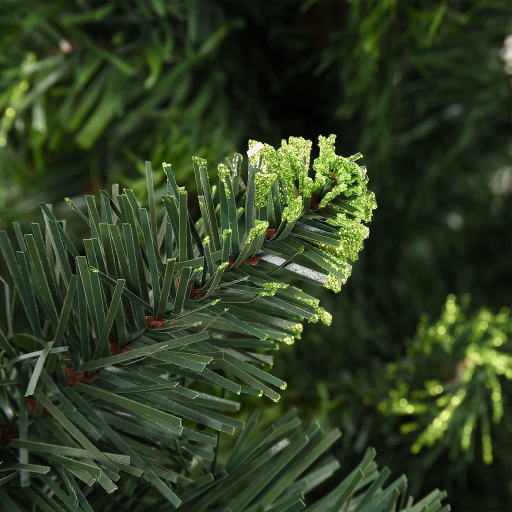 vidaXL Künstlicher Weihnachtsbaum mit Beleuchtung & Zapfen Grün 180 cm