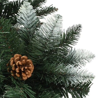 vidaXL Künstlicher Weihnachtsbaum mit Beleuchtung & Zapfen 150 cm