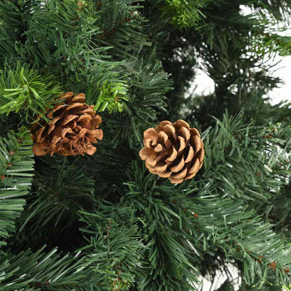 vidaXL Künstlicher Weihnachtsbaum mit Beleuchtung & Kugeln Grün 180 cm