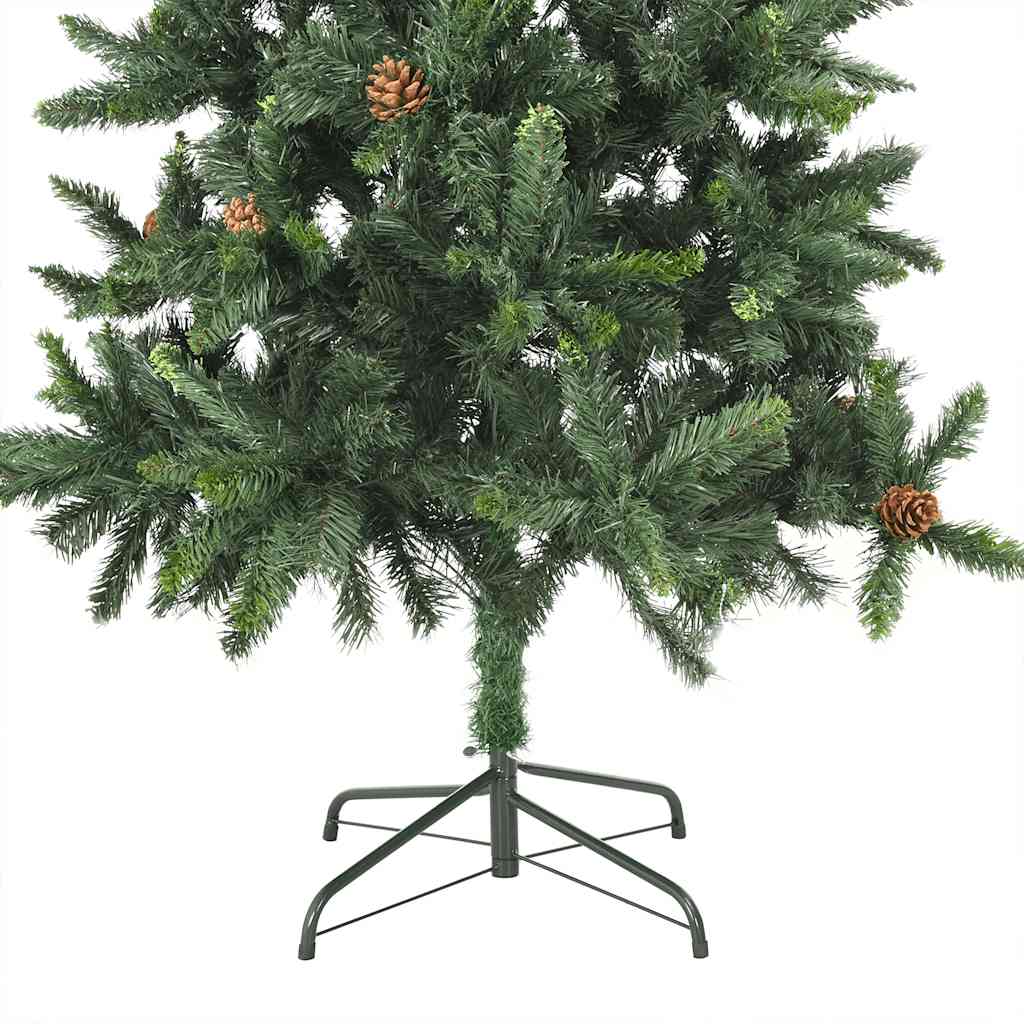 vidaXL Künstlicher Weihnachtsbaum mit Beleuchtung & Kugeln Grün 180 cm