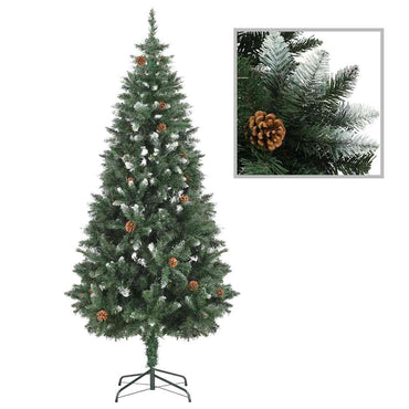 vidaXL Künstlicher Weihnachtsbaum mit Beleuchtung & Kugeln 180 cm