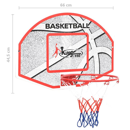 vidaXL 5-tlg. Basketball-Set zur Wandmontage 66x44,5 cm