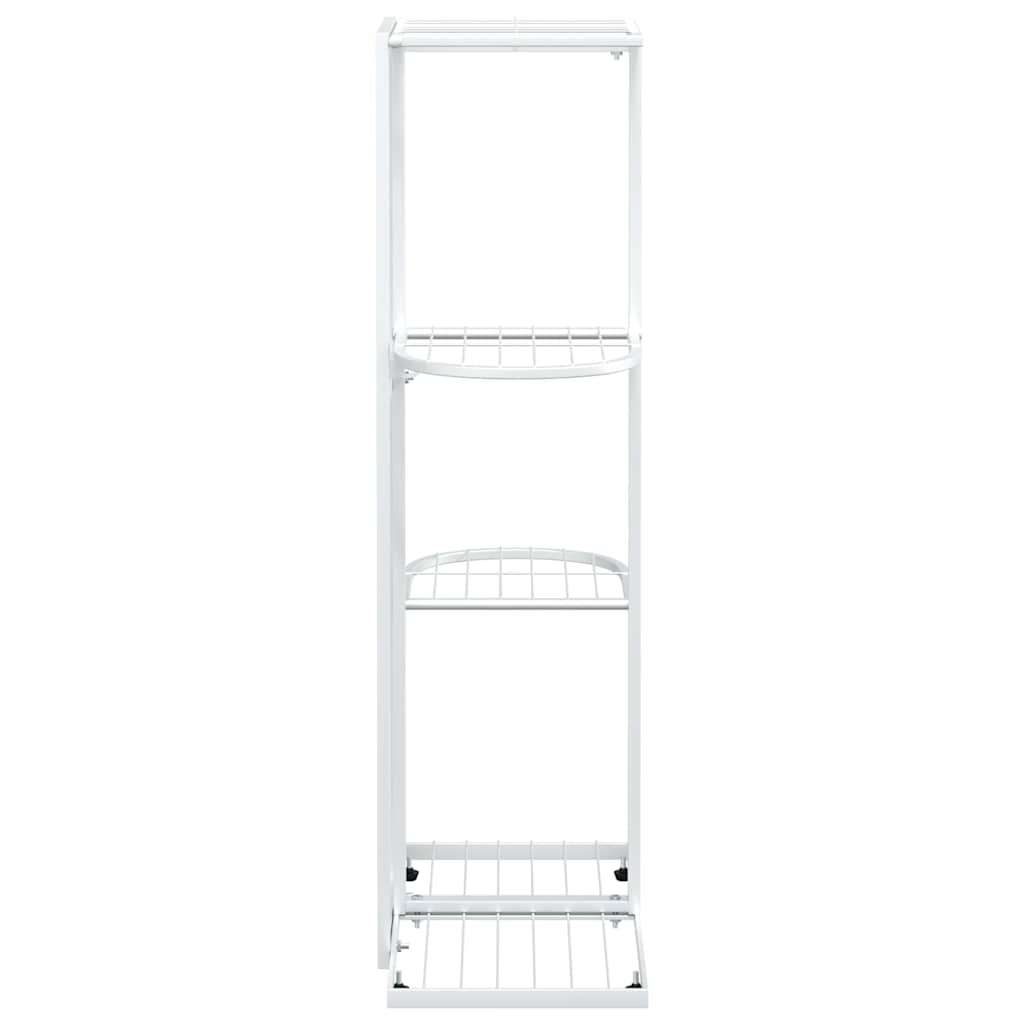 Blumenständer 4-Etagen 43x22x76 cm Weiß Metall