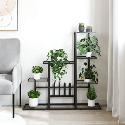 Blumenständer 94,5x25x88 cm Schwarz Metall