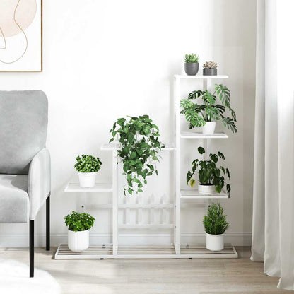 Blumenständer 94,5x25x88 cm Weiß Metall