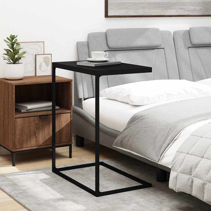 vidaXL Table d'appoint noir 55x35x66 cm Bois d'ingénierie