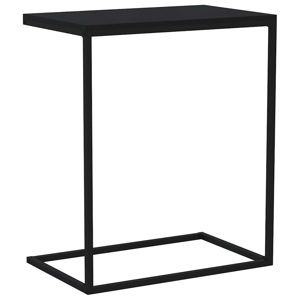 vidaXL Table d'appoint noir 55x35x66 cm Bois d'ingénierie