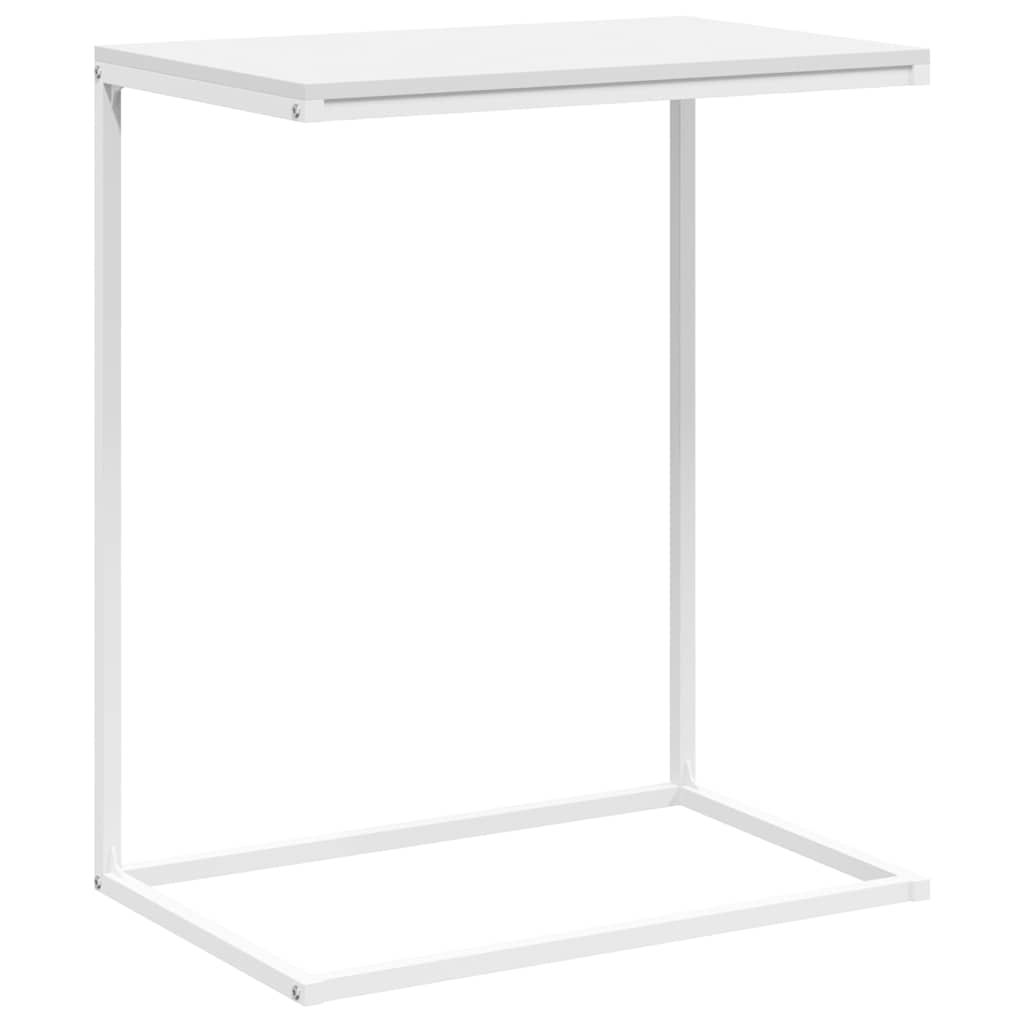 vidaXL Table d'appoint Blanche 55x35x66 cm Bois d'ingénierie