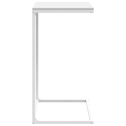vidaXL Table d'appoint Blanche 55x35x66 cm Bois d'ingénierie
