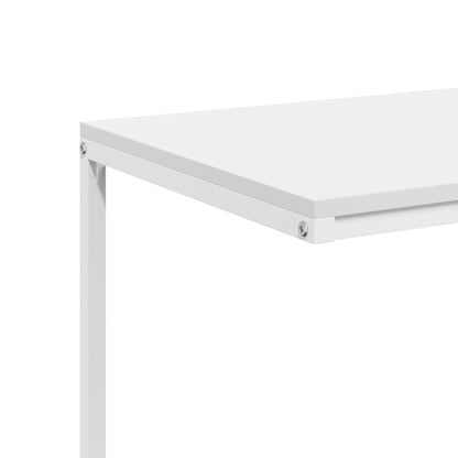 vidaXL Table d'appoint Blanche 55x35x66 cm Bois d'ingénierie