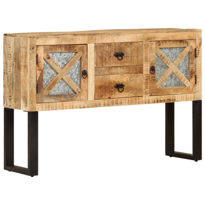 vidaXL Sideboard 110x30x74 cm Raues Mangoholz