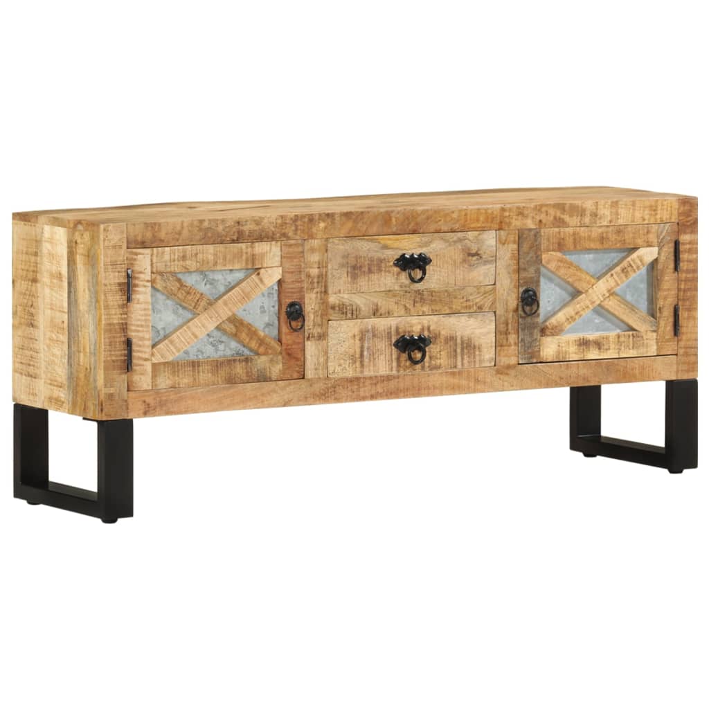 vidaXL Meuble TV 110x30x45 cm Bois de manguier brut