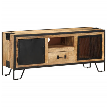 vidaXL Meuble TV 110x31x46 cm Bois de manguier brut