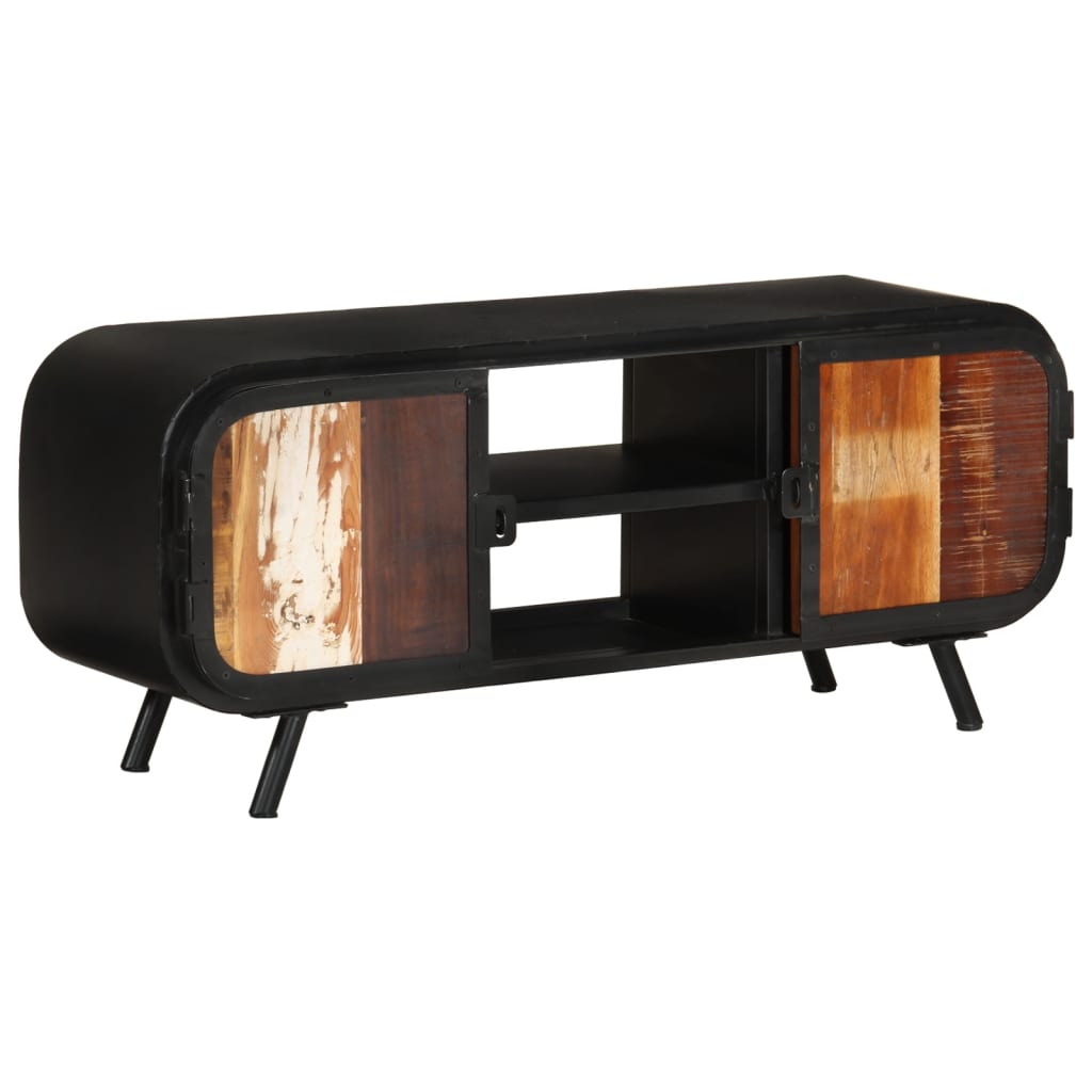 vidaXL Meuble TV 110x30x45 cm en bois de récupération massif