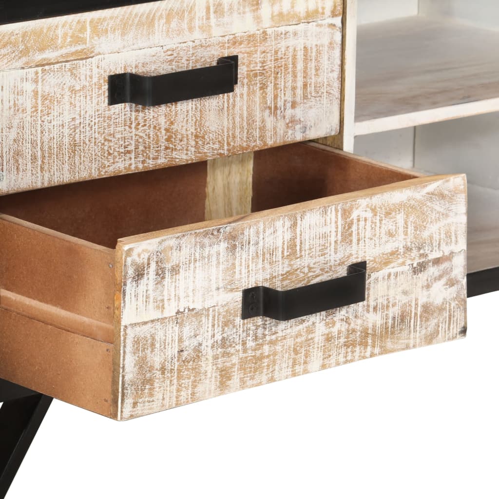 vidaXL TV-Schrank 110x30x41 cm Massivholz Akazie
