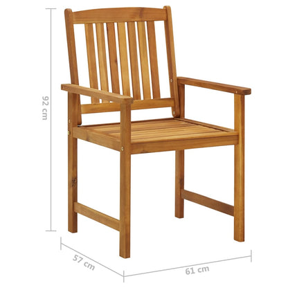 vidaXL Chaises de jardin avec coussins 6 pcs Bois d'acacia massif
