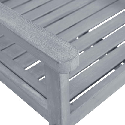 vidaXL Gartenstühle mit Kissen 6 Stk. Massivholz Akazie Grau