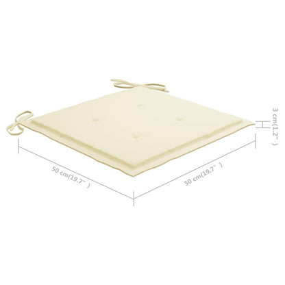 Garten-Essstühle 6 Stk. mit Kissen Massivholz Akazie