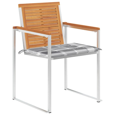 vidaXL Gartenstühle 4 Stk. mit Kissen Massivholz Akazie