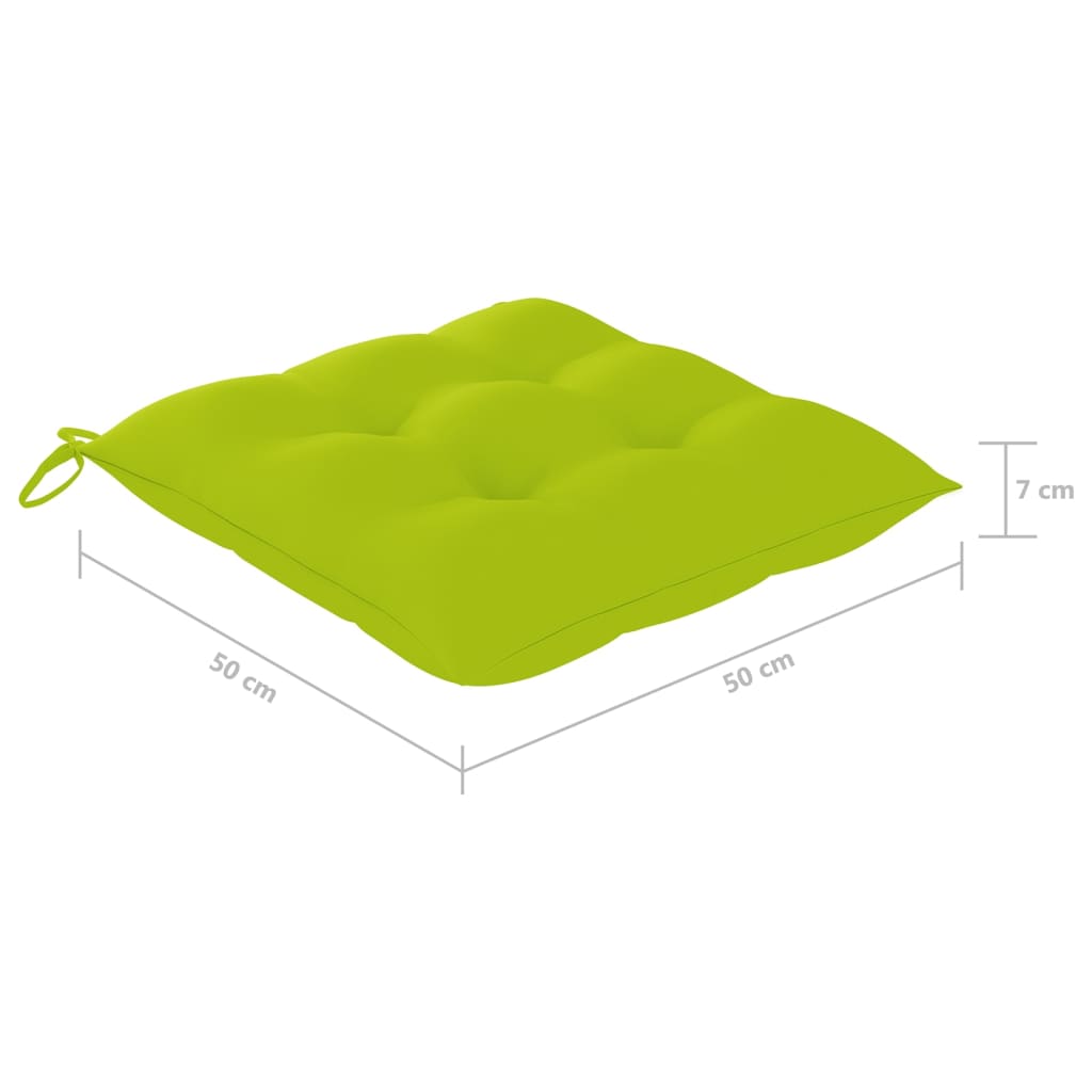 vidaXL Gartenstühle 4 Stk. mit Kissen Massivholz Akazie