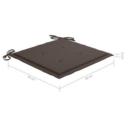 vidaXL Gartenstühle 6 Stk. mit Kissen Massivholz Akazie