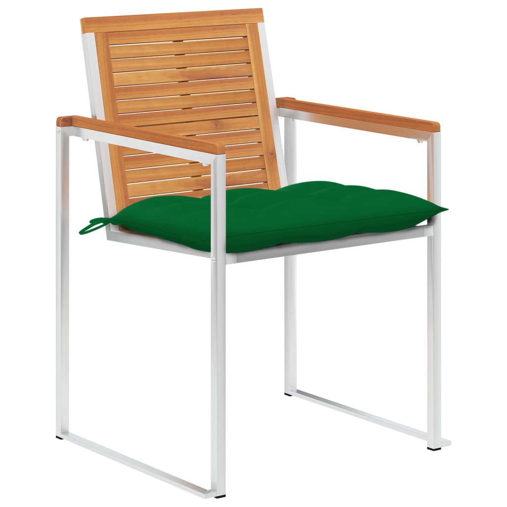 vidaXL Gartenstühle 6 Stk. mit Kissen Massivholz Akazie