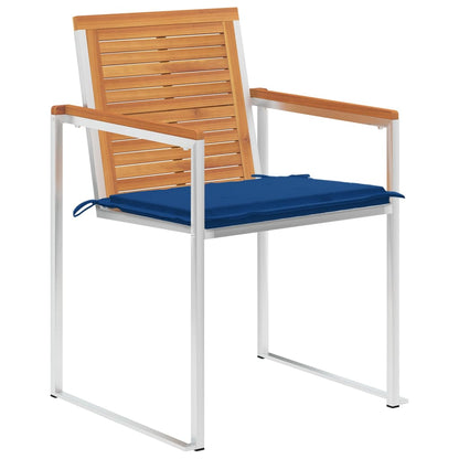 vidaXL Chaises de jardin 8 pcs avec coussins Bois d'acacia massif