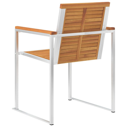vidaXL Chaises de jardin 8 pcs avec coussins Bois d'acacia massif