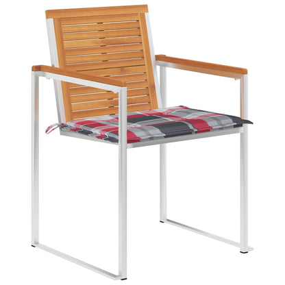 vidaXL Chaises de jardin 8 pcs avec coussins Bois d'acacia massif