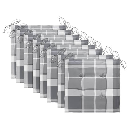 vidaXL Chaises de jardin 8 pcs avec coussins Bois d'acacia massif
