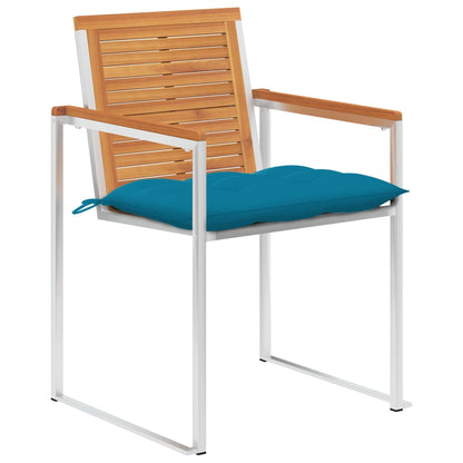 vidaXL Chaises de jardin 8 pcs avec coussins Bois d'acacia massif
