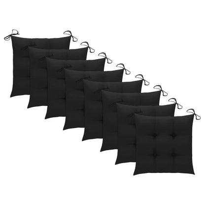 vidaXL Chaises de jardin 8 pcs avec coussins Bois d'acacia massif