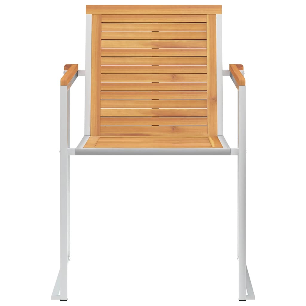 vidaXL Chaises de jardin 4 pcs avec coussins Bois de teck massif