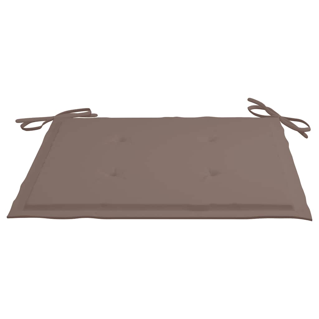 vidaXL Gartenstühle 4 Stk. mit Kissen Massivholz Teak