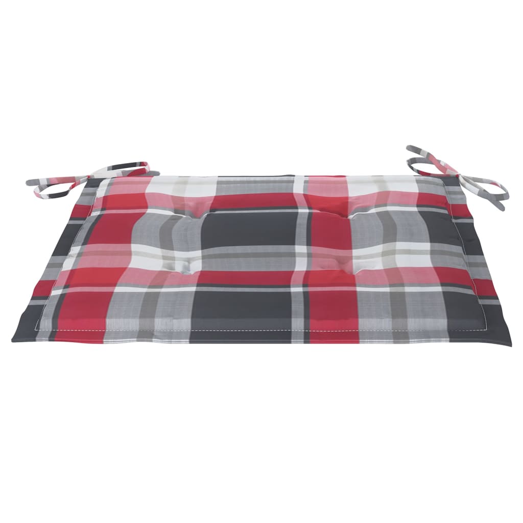vidaXL Chaises de jardin 4 pcs avec coussins Bois de teck massif