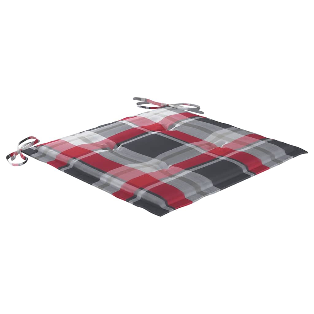 vidaXL Chaises de jardin 4 pcs avec coussins Bois de teck massif