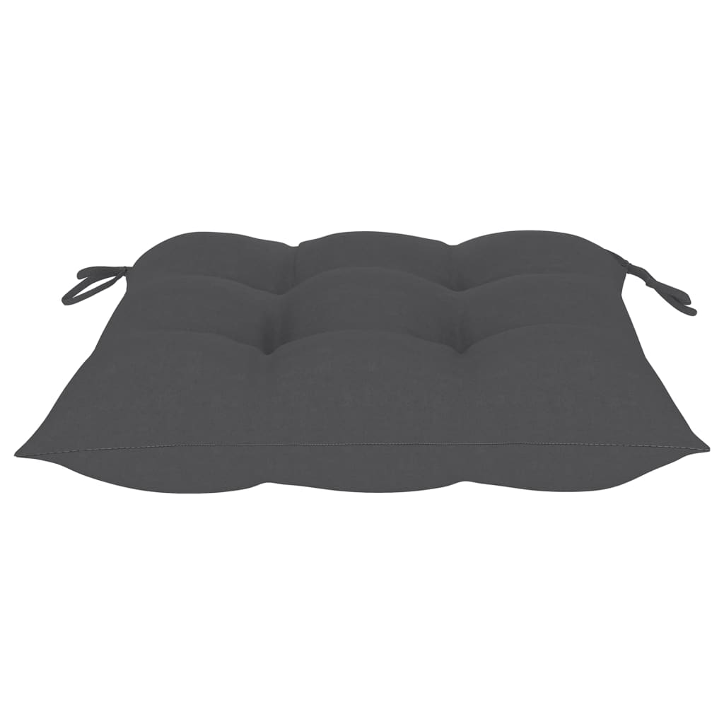 vidaXL Chaises de jardin 4 pcs avec coussins Bois de teck massif
