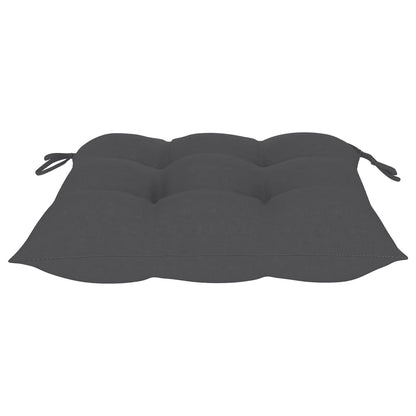 vidaXL Chaises de jardin 4 pcs avec coussins Bois de teck massif