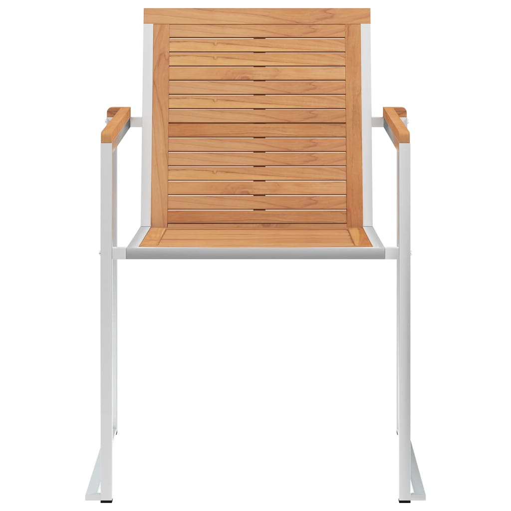 vidaXL Gartenstühle 4 Stk. mit Kissen Massivholz Teak