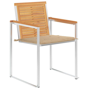 vidaXL Gartenstühle 6 Stk. mit Kissen Massivholz Teak