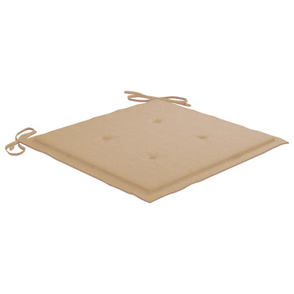 vidaXL Gartenstühle 6 Stk. mit Kissen Massivholz Teak
