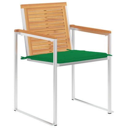vidaXL Gartenstühle 6 Stk. mit Kissen Massivholz Teak