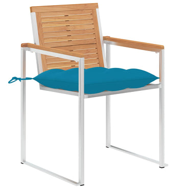 vidaXL Gartenstühle 6 Stk. mit Kissen Massivholz Teak