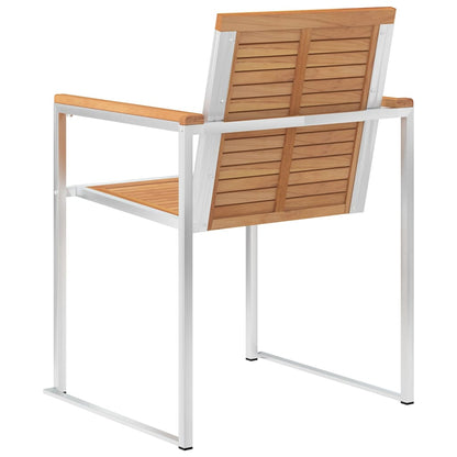 vidaXL Chaises de jardin 6 pcs avec coussins Bois de teck massif