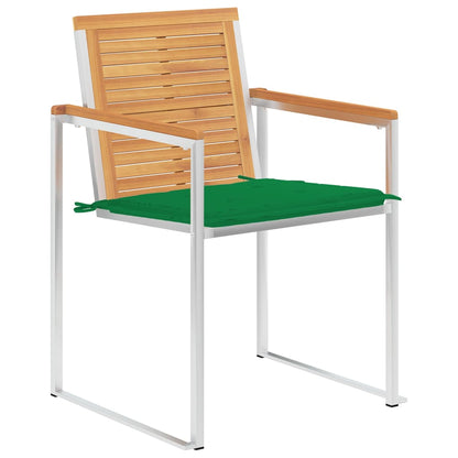 vidaXL Gartenstühle 8 Stk. mit Kissen Massivholz Teak