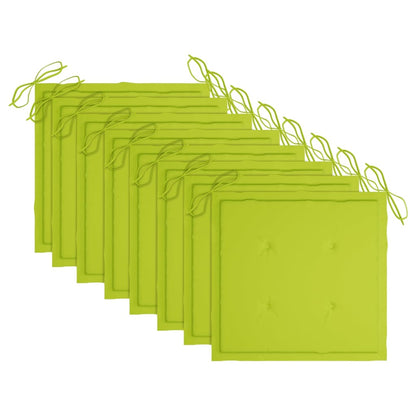 vidaXL Chaises de jardin 8 pcs avec coussins Bois de teck massif
