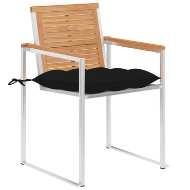 vidaXL Gartenstühle 8 Stk. mit Kissen Massivholz Teak